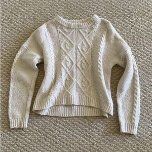 Abercrombie Kids Cream Cable Knit Sweater